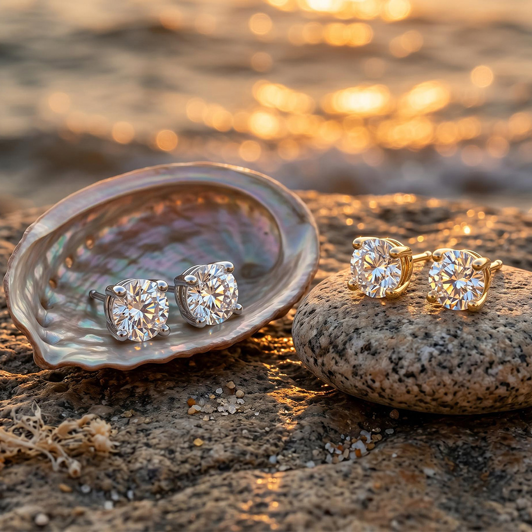 0.1CT/0.3CT/0.5CT/1CT/1.5CT/2CT/3CT Round Cut Moissanite Earrings 0.1CT/0.3CT/0.5CT/1CT/1.5CT/2CT/3CT Round Cut Moissanite Earrings