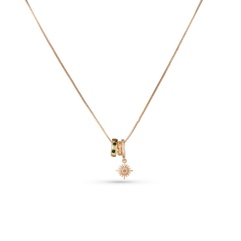 Rondel & Interchangeable Pendant Necklace Rondel & Interchangeable Pendant Necklace