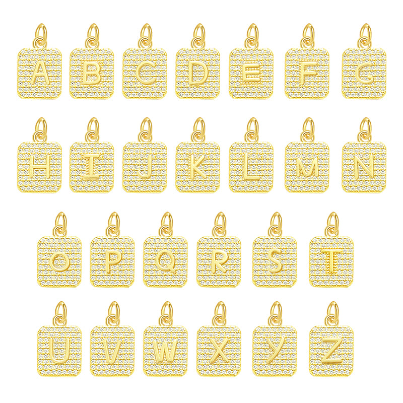 Alphabet & Colored Gemstone Pendant Necklace with Beaded Ball Chain Alphabet & Colored Gemstone Pendant Necklace with Beaded Ball Chain