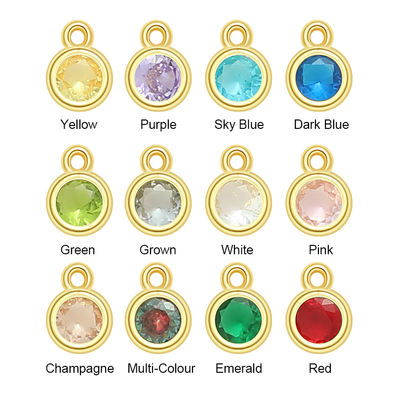 Alphabet & Colored Gemstone Pendant Necklace with Beaded Ball Chain Alphabet & Colored Gemstone Pendant Necklace with Beaded Ball Chain