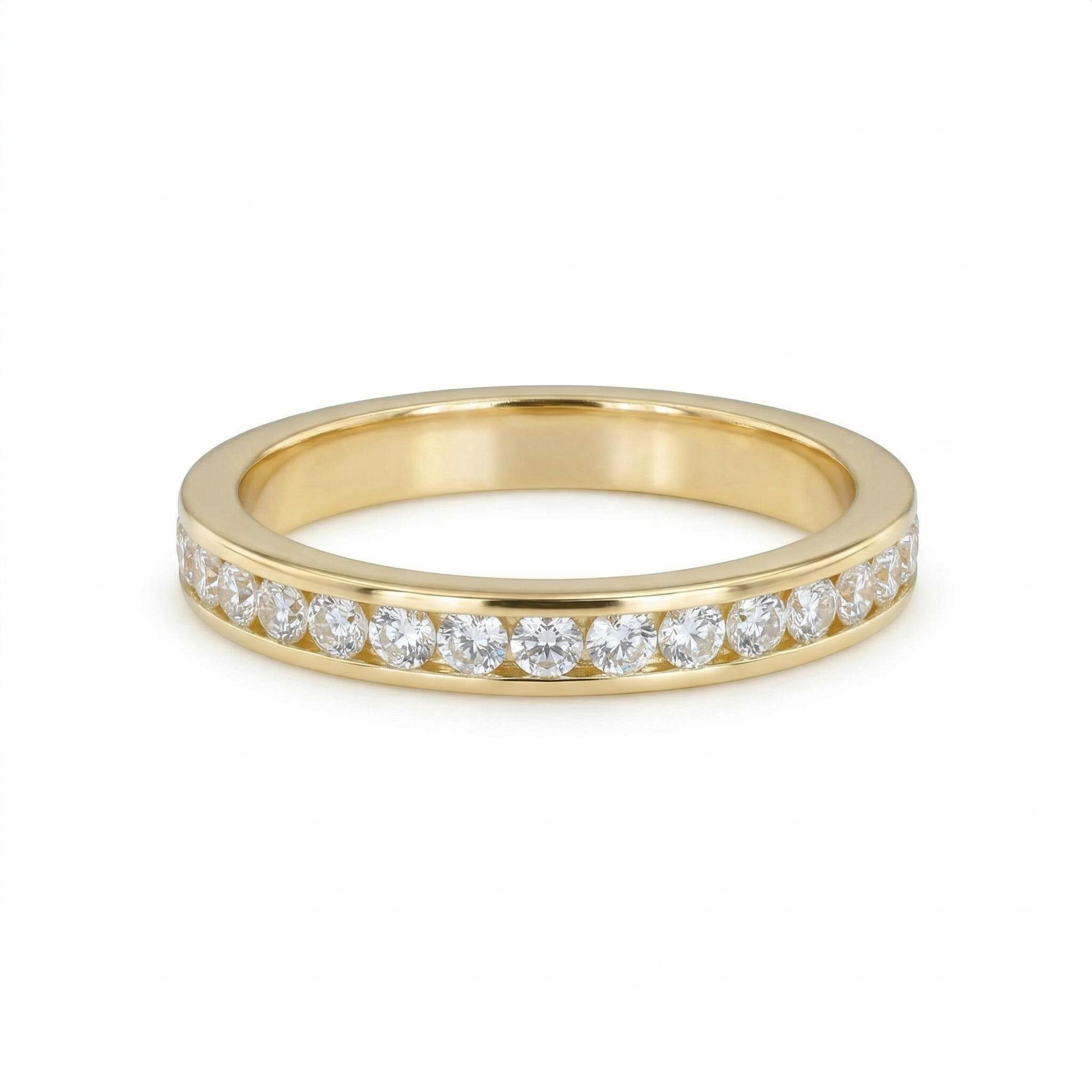 1.35CT Round Cut 925S & VVS Moissanite Woman's Wedding Band