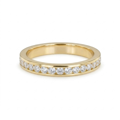 1.35CT Round Cut 925S & VVS Moissanite Woman's Wedding Band