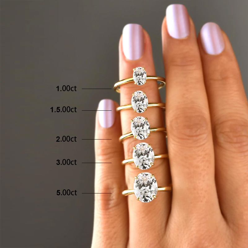 1CT/1.5CT/2CT/3CT/5CT Oval Cut Moissanite Engagement Ring 1CT/1.5CT/2CT/3CT/5CT Oval Cut Moissanite Engagement Ring