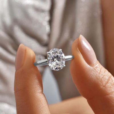 1CT/1.5CT/2CT/3CT/5CT Oval Cut Moissanite Engagement Ring