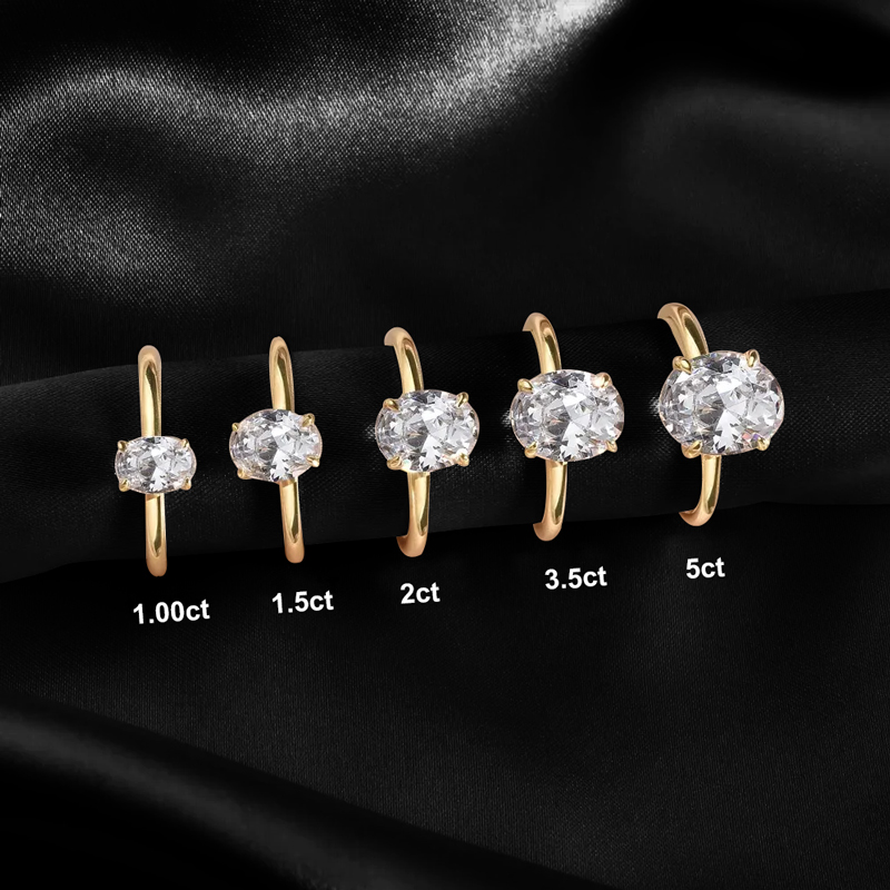 1CT/1.5CT/2CT/3CT/5CT Oval Cut Moissanite Engagement Ring 1CT/1.5CT/2CT/3CT/5CT Oval Cut Moissanite Engagement Ring