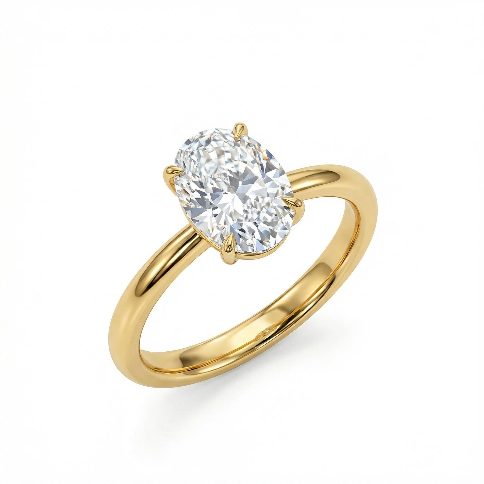 1CT/1.5CT/2CT/3CT/5CT Oval Cut Moissanite Engagement Ring