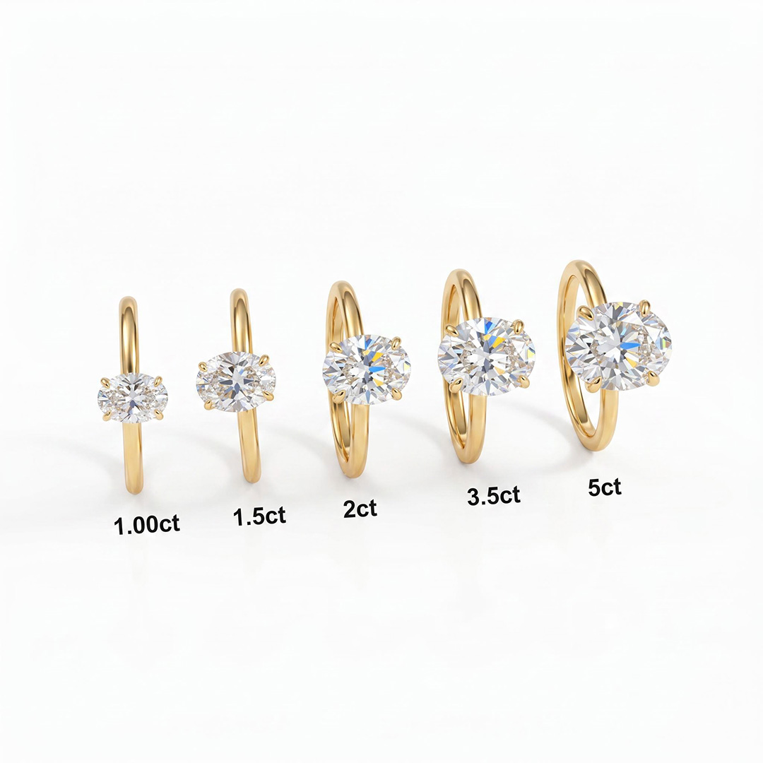 1CT/1.5CT/2CT/3CT/5CT Oval Cut Moissanite Engagement Ring 1CT/1.5CT/2CT/3CT/5CT Oval Cut Moissanite Engagement Ring