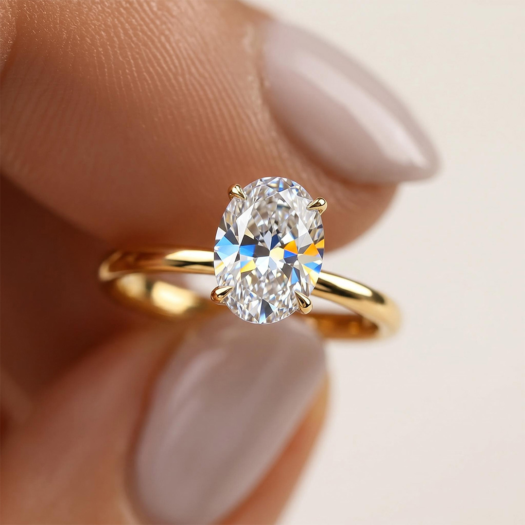1CT/1.5CT/2CT/3CT/5CT Oval Cut Moissanite Engagement Ring 1CT/1.5CT/2CT/3CT/5CT Oval Cut Moissanite Engagement Ring