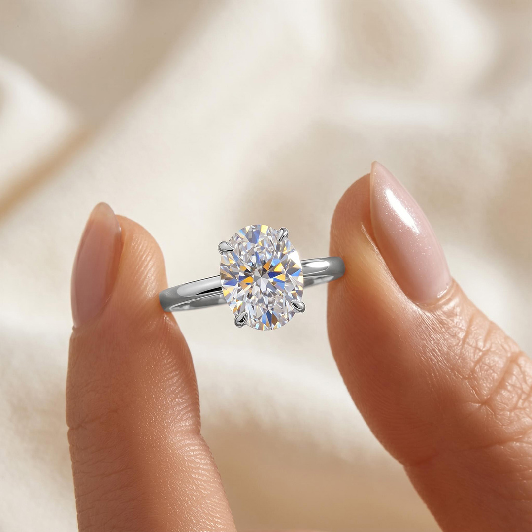 1CT/1.5CT/2CT/3CT/5CT Oval Cut Moissanite Engagement Ring 1CT/1.5CT/2CT/3CT/5CT Oval Cut Moissanite Engagement Ring