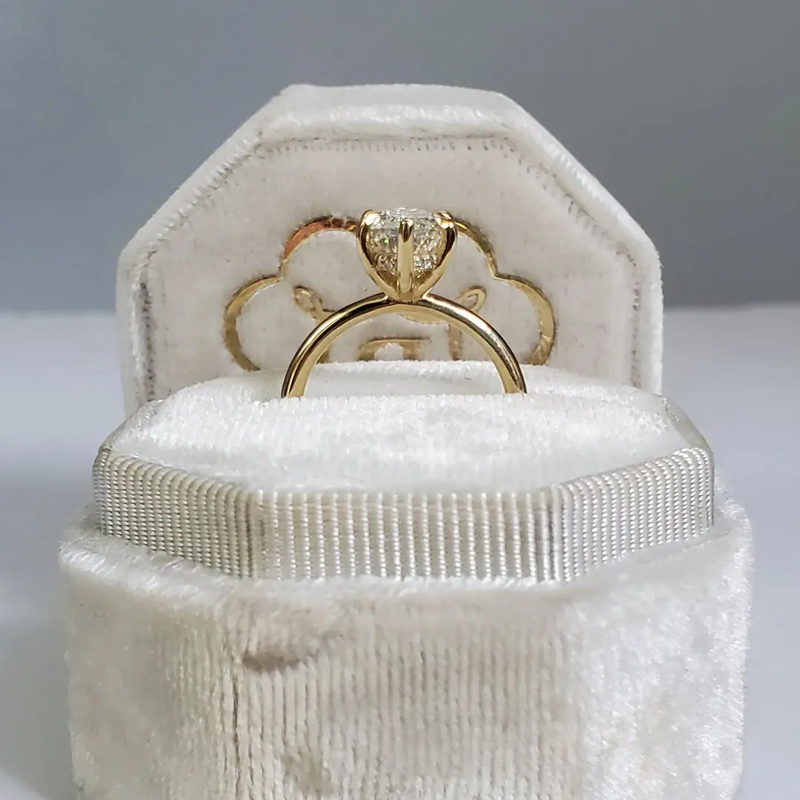 3.12CT Marquise & Round Cut Six Claws VVS Moissanite S925 Silver Engagement Ring