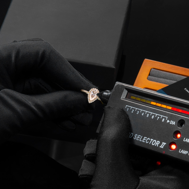 2.38CT Pear & Round Cut VVS Moissanite S925 Silver Engagement Ring