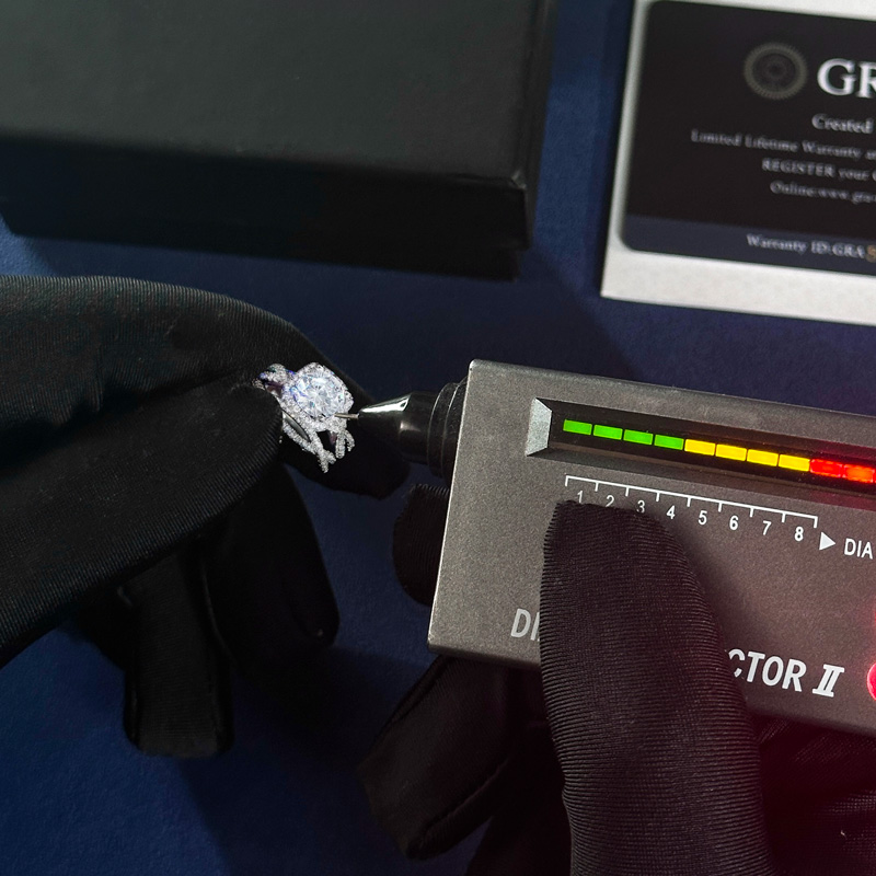 2.73CT Round Cut VVS Moissanite S925 Silver Twisted Engagement Ring Set