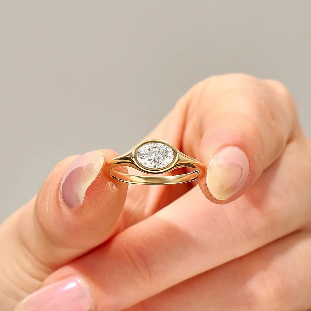 1CT Oval Cut VVS Moissanite S925 Silver Engagement Ring 1CT Oval Cut VVS Moissanite S925 Silver Engagement Ring