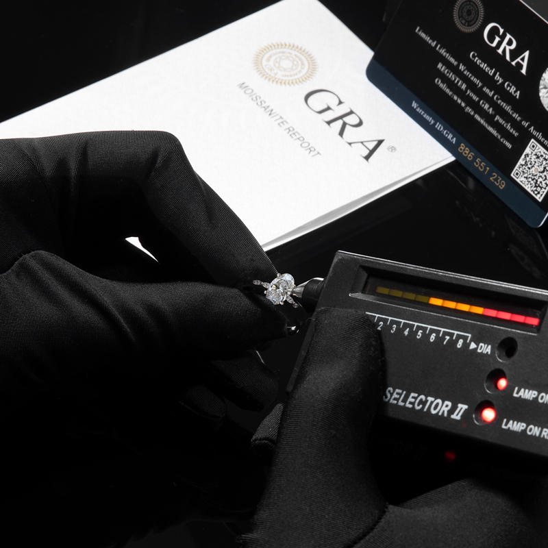 3.8CT Oval & Marquise Cut VVS Moissanite S925 Silver Engagement Ring