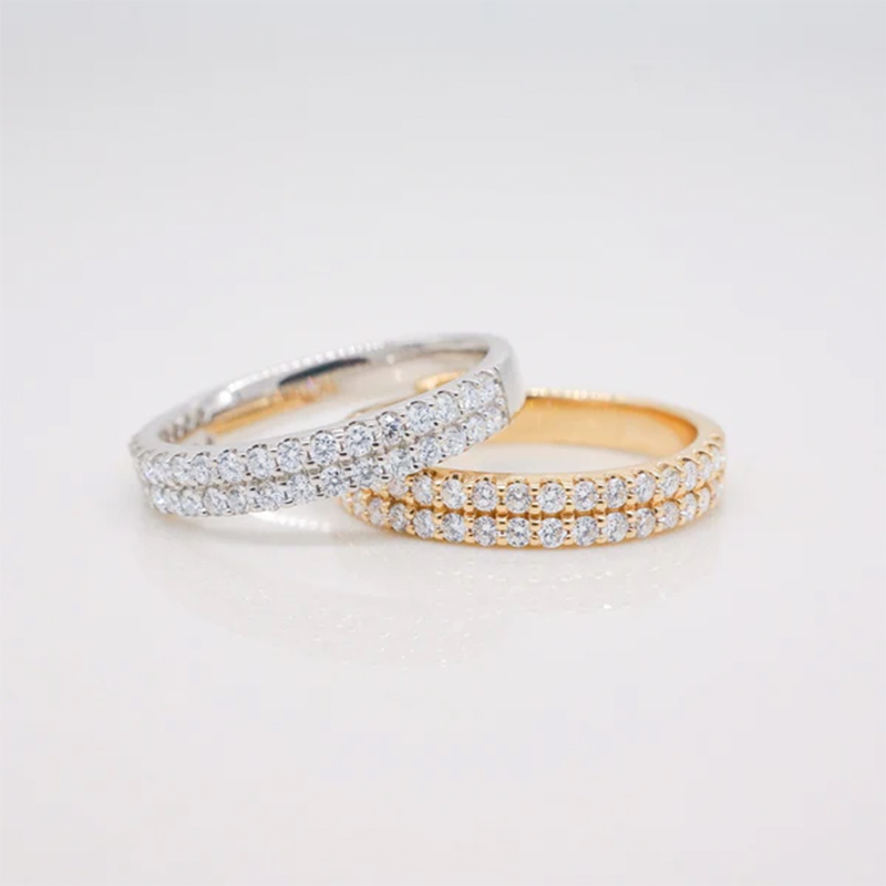 3.07CT Radiant Cut VVS Moissanite S925 Silver Engagement Ring Set