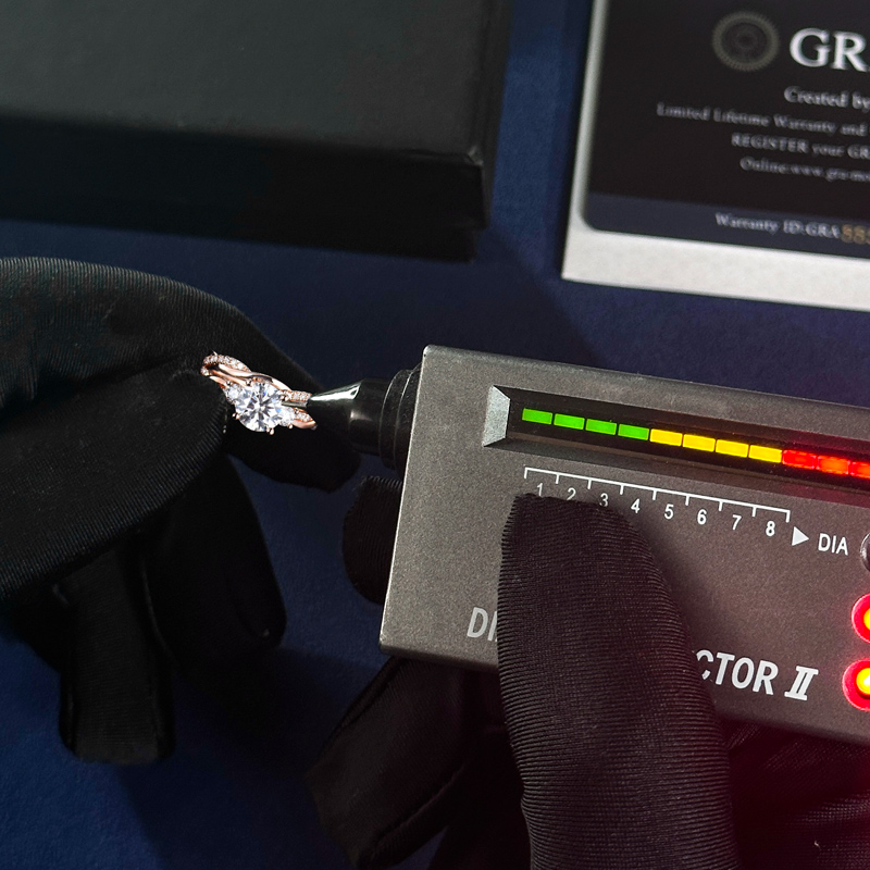 3.2CT Round Cut VVS Moissanite S925 Silver Engagement Ring Set