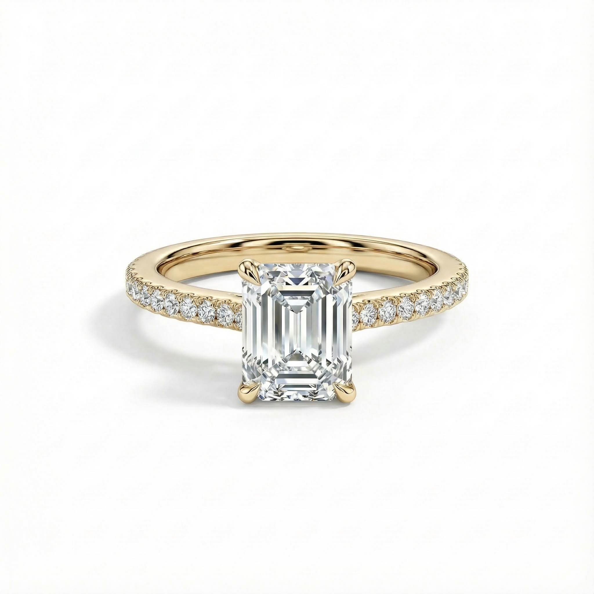 3.2CT Emerald Cut VVS Moissanite S925 Silver Engagement Ring 3.2CT Emerald Cut VVS Moissanite S925 Silver Engagement Ring