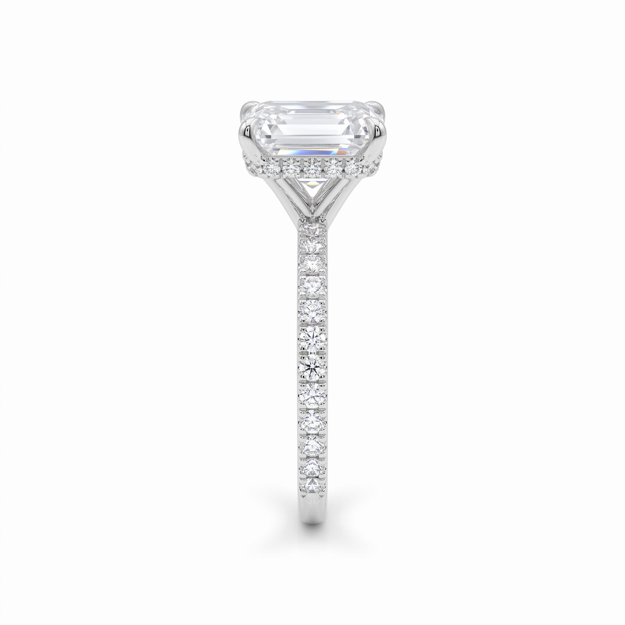 2.49ct. tw. Emerald Cut VVS Moissanite S925 Silver Engagement Ring 2.49ct. tw. Emerald Cut VVS Moissanite S925 Silver Engagement Ring