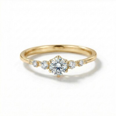 0.68CT Round Cut VVS Moissanite S925 Silver Engagement Ring 0.68CT Round Cut VVS Moissanite S925 Silver Engagement Ring