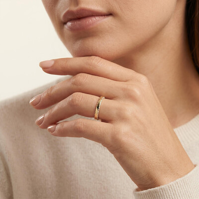 1.11CT Double Side Pave VVS Moissanite S925 Silver Wedding Band