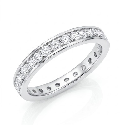 0.84 ct.tw. Channel Set Round Eternity Band Ring