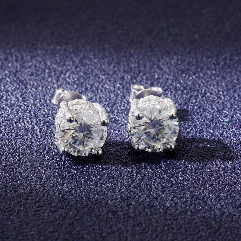 Custom VVS1 Moissanite Stud Earrings Deposit