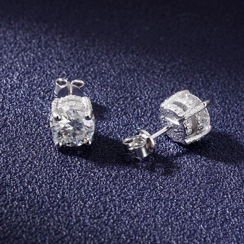 Custom VVS1 Moissanite Stud Earrings Deposit