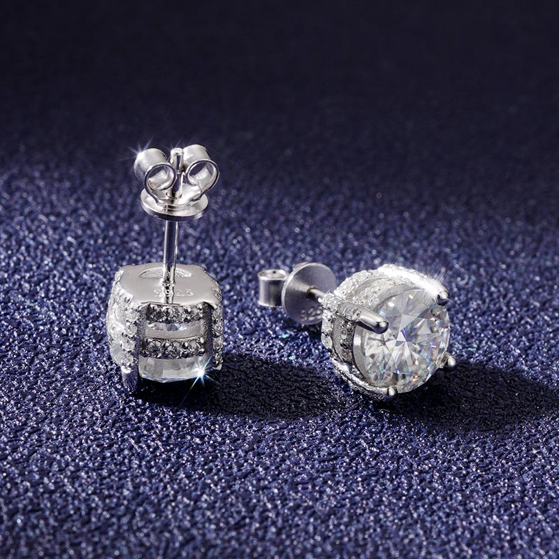 Custom VVS1 Moissanite Stud Earrings Deposit