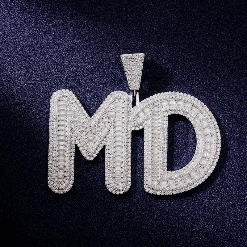 Custom VVS1 Moissanite Letter Pendant Deposit