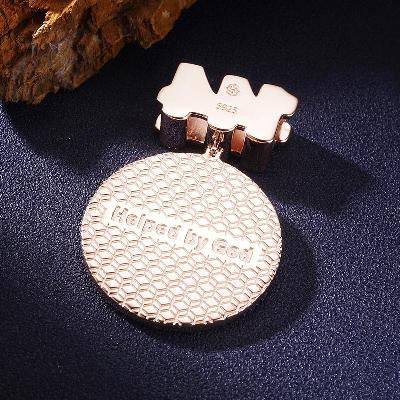 Custom VVS1 Moissanite Medal Letter Pendant Deposit