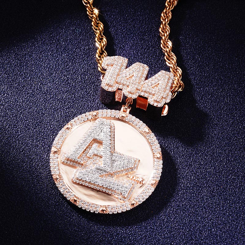 Custom S925 & VVS1 Moissanite Medal Letter Pendant Deposit
