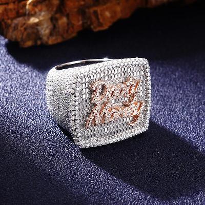 Custom VVS1 Moissanite Letter Ring Deposit