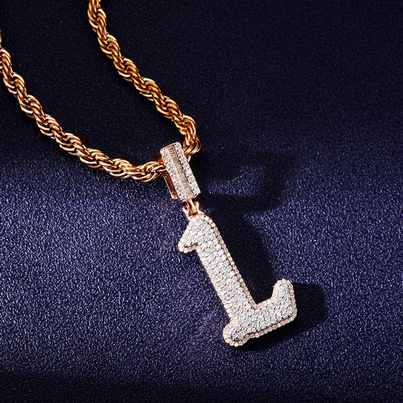 Custom VVS1 Moissanite Letter Pendant Deposit