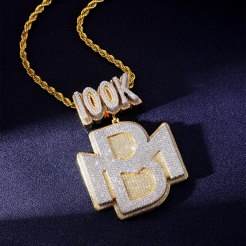 Custom VVS1 Moissanite Letter Pendant Deposit