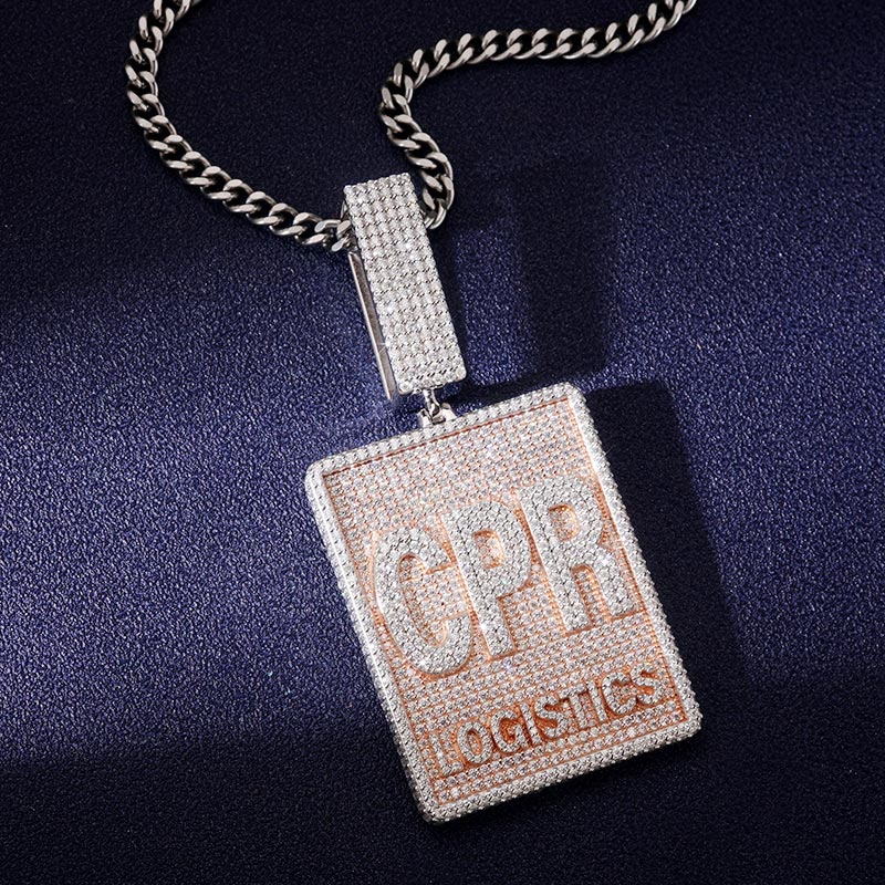 Custom VVS1 Moissanite Tag Pendant Deposit