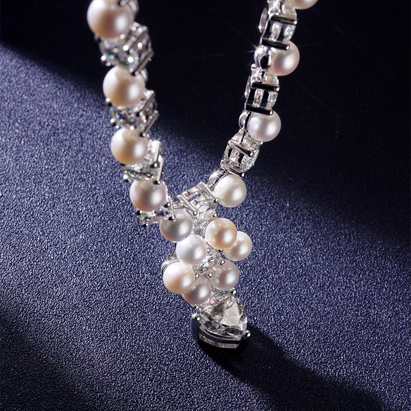 Custom VVS1 Moissanite and Pearl Necklace Deposit