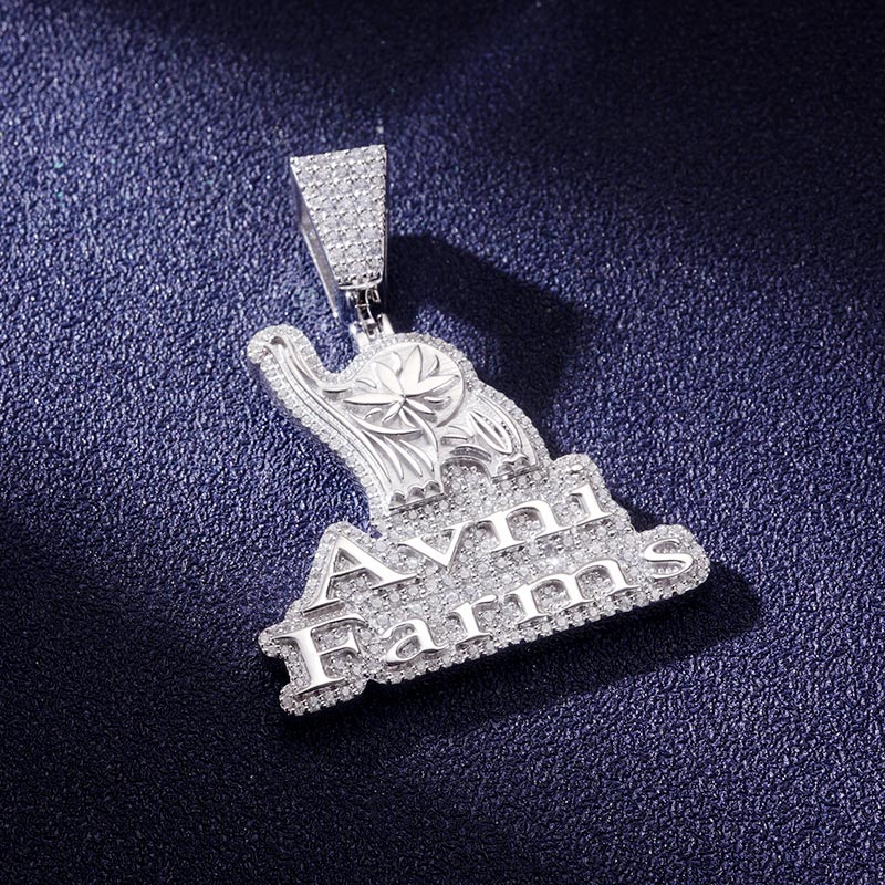 Custom VVS1 Moissanite Logo Pendant Deposit