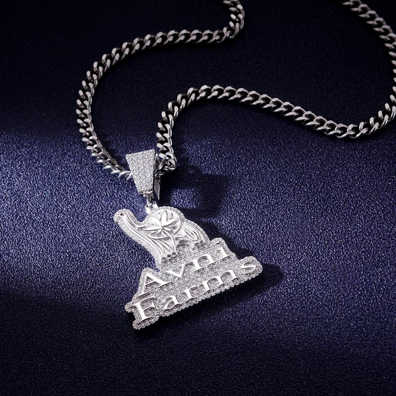 Custom VVS1 Moissanite Logo Pendant Deposit
