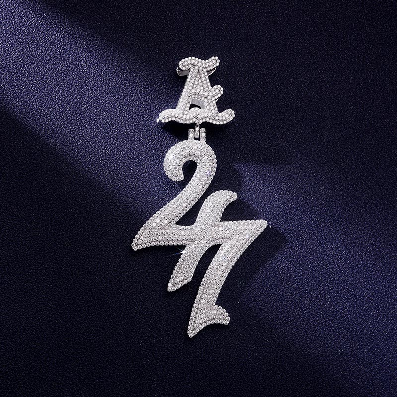 Custom VVS1 Moissanite Number Pendant Deposit