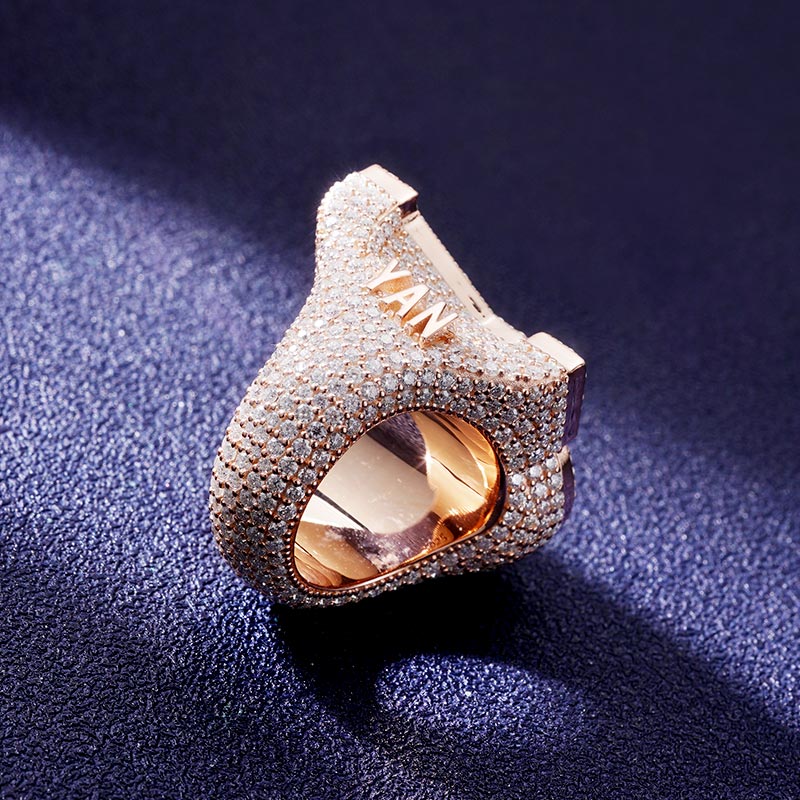 Custom VVS1 Moissanite Letter Ring Deposit