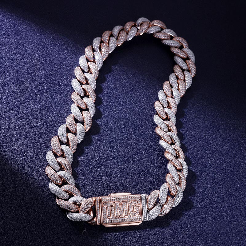 Custom VVS1 Moissanite Cuban Chain Deposit
