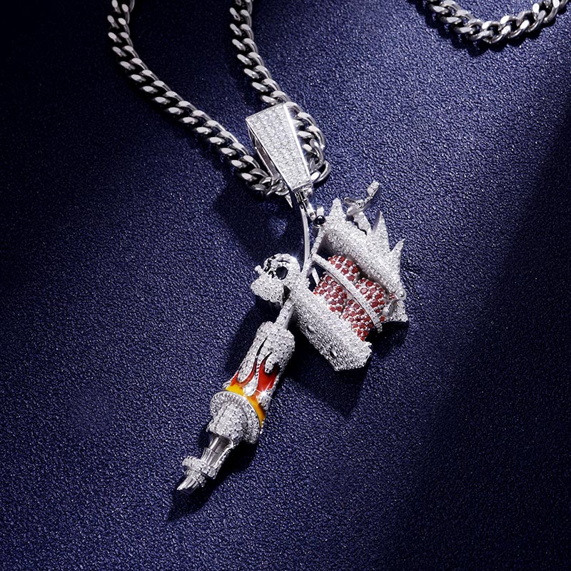 Custom VVS1 Moissanite Cartoon Pendant Deposit