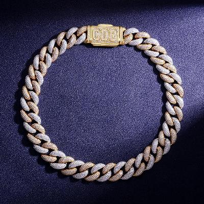 Custom VVS1 Moissanite Two Tone Cuban Chain Deposit Custom VVS1 Moissanite Two Tone Cuban Chain Deposit