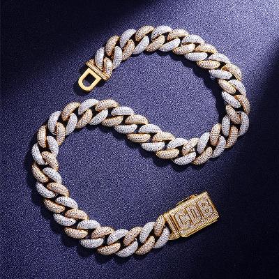 Custom VVS1 Moissanite Two Tone Cuban Chain Deposit Custom VVS1 Moissanite Two Tone Cuban Chain Deposit