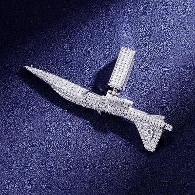 Custom VVS1 Moissanite Airplane Pendant Deposit Custom VVS1 Moissanite Airplane Pendant Deposit