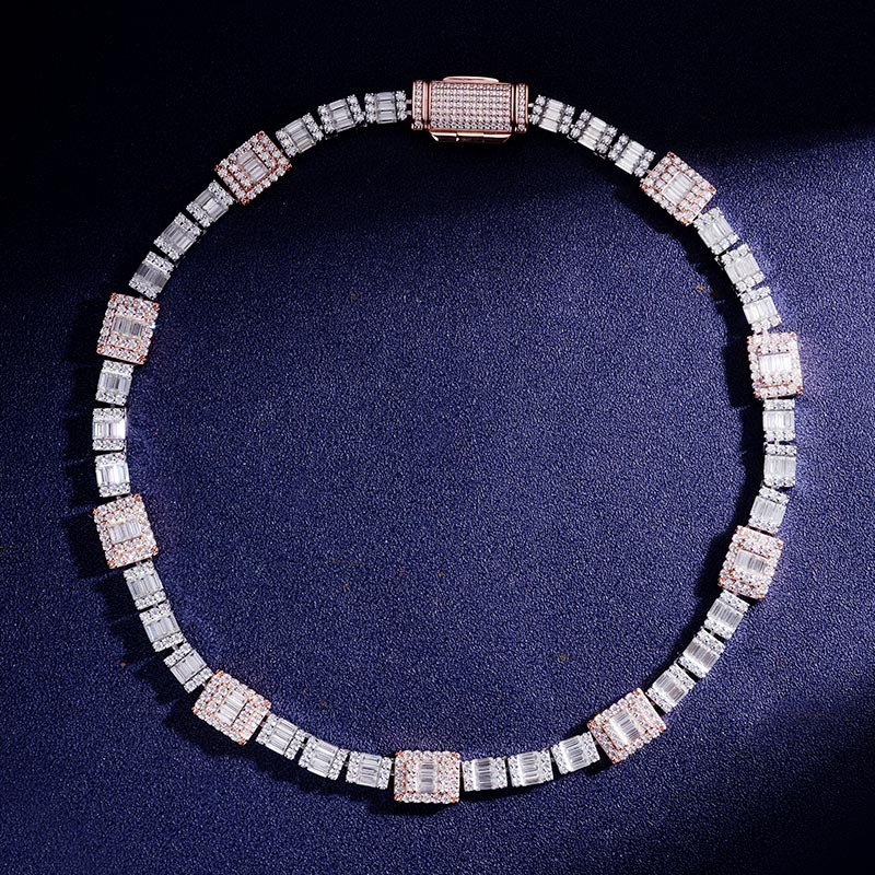 Custom VVS1 Moissanite Two Tone Necklace Deposit