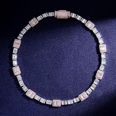 Custom VVS1 Moissanite Two Tone Necklace Deposit Custom VVS1 Moissanite Two Tone Necklace Deposit