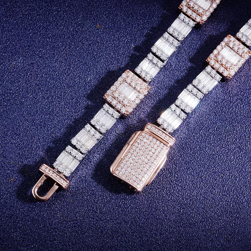 Custom VVS1 Moissanite Two Tone Necklace Deposit