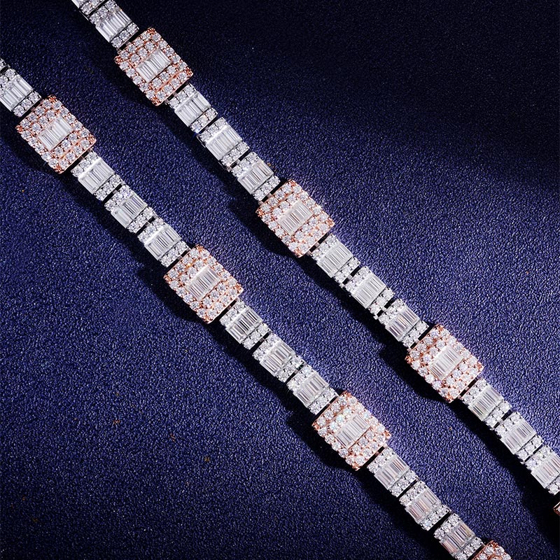 Custom VVS1 Moissanite Two Tone Necklace Deposit