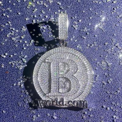 Custom VVS1 Moissanite Letter Round Pendant Deposit